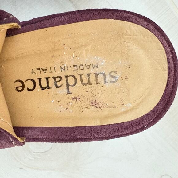 Sundance Mauve Suede Wedge Sandals Open Toe Ankle Strap Shoes Women Sz 40(9-9.5) - Picture 9 of 11